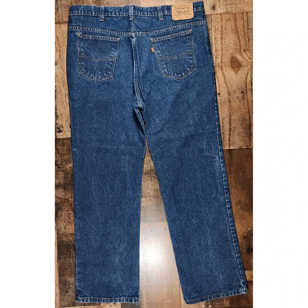 Vintage Levis 517 Jeans Pants Mens 40x30 Blue Denim Orange Tab 70s 80s Tag 42x32